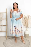 Sukienka za kolanka LUSI błękitna Plus Size 44/52