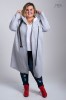 Płaszcz Dresowy melanż Plus Size duże rozmiary 44 46 48 50 52 54