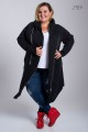 Płaszcz Dresowy SYNC czarny Plus Size duże rozmiary 44 46 48 50 52 54