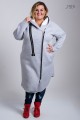 Płaszcz Dresowy melanż Plus Size duże rozmiary 44 46 48 50 52 54