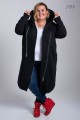 Płaszcz Dresowy SYNC czarny Plus Size duże rozmiary 44 46 48 50 52 54