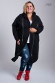 Płaszcz Dresowy SYNC czarny Plus Size duże rozmiary 44 46 48 50 52 54