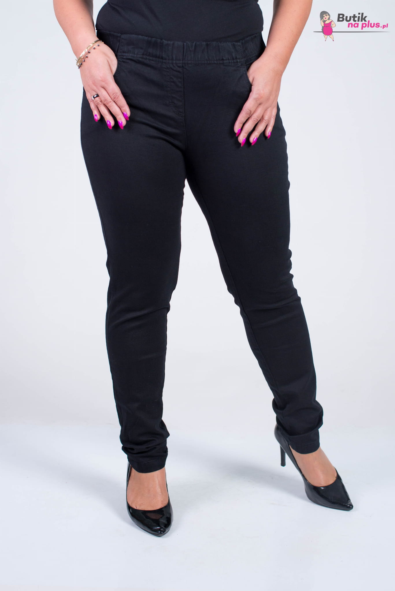 spodnie plus size czarne