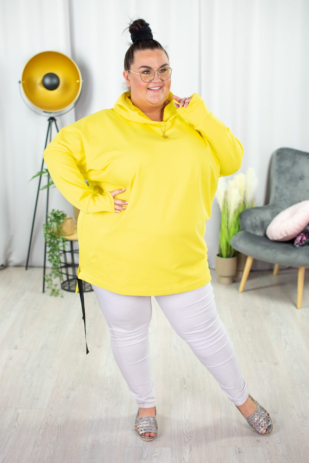 żółta bluza plus size