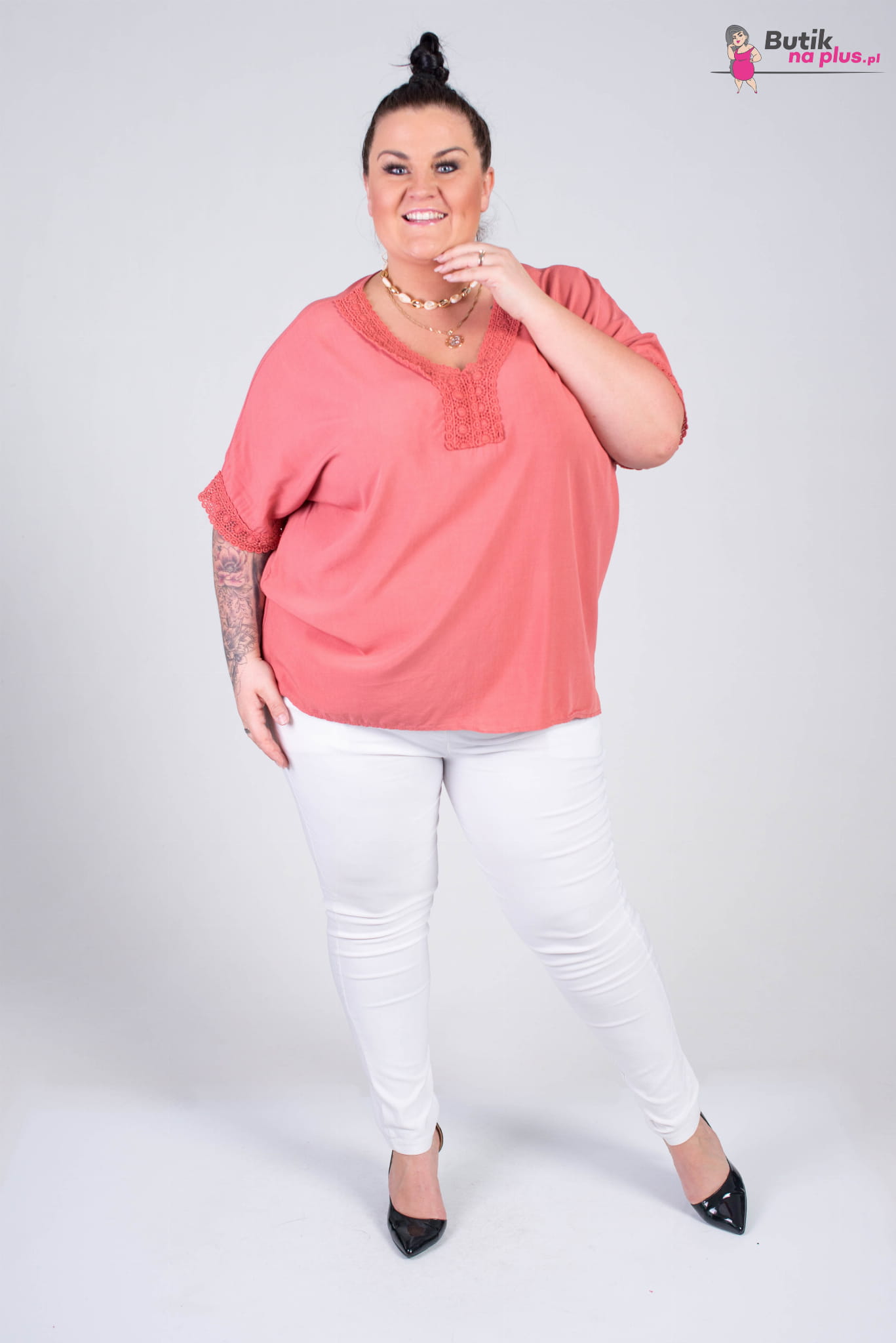 bluzka dekolt v plus size