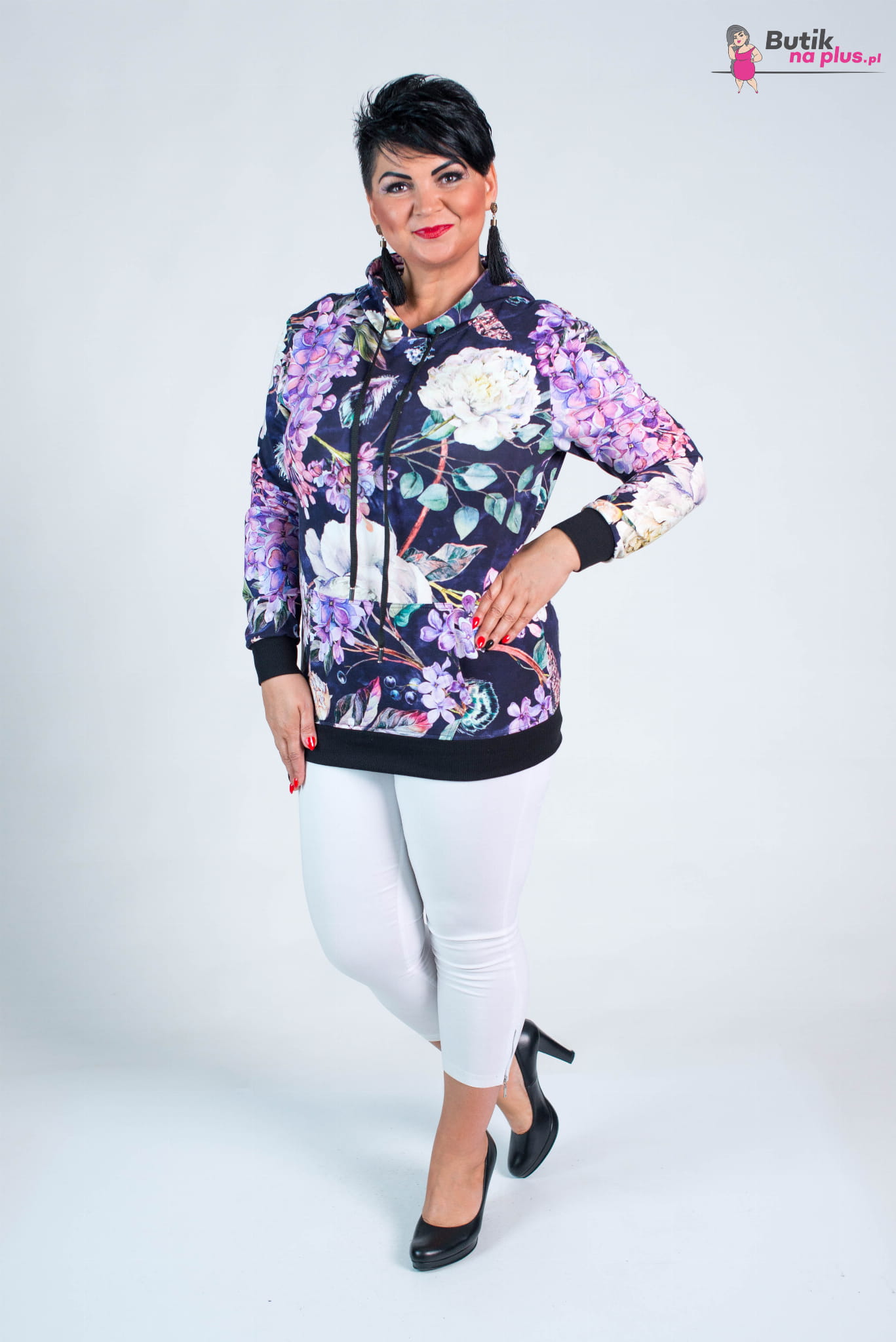 sportowa bluza w kwiaty