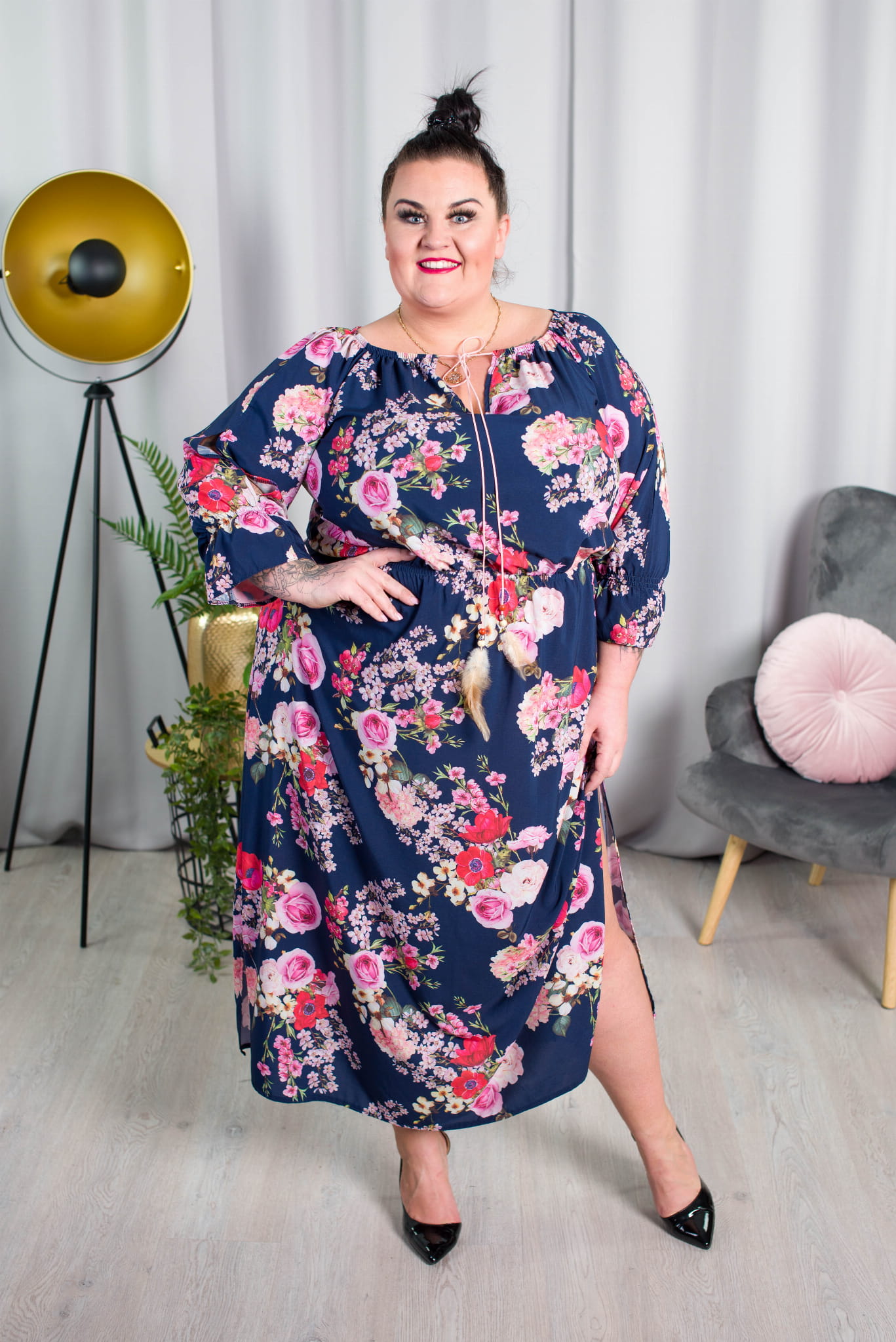 sukienka maxi w kwiaty