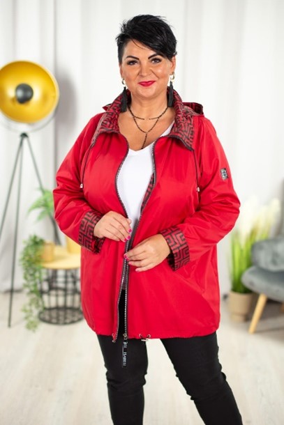 parka jesienna czerwona