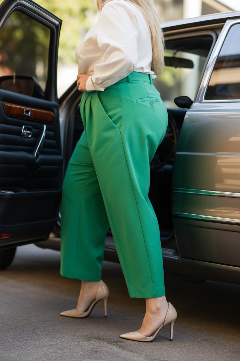 Kolorowe spodnie plus size – jak je nosić z klasą?